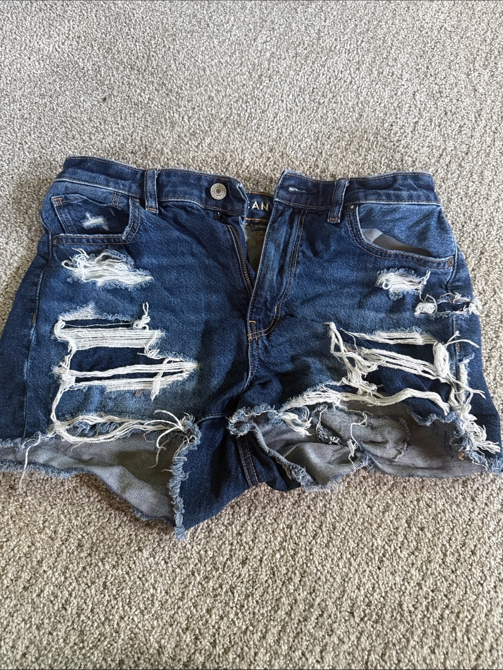 American Eagle Outfitters Dark Blue Denim Shorts